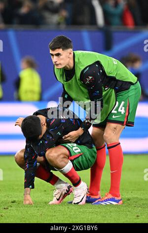 Hambourg, Allemagne. 6 juillet 2024. João Cancelo du Portugal lors de l'UEFA EURO 2024 - quarts de finale - Portugal vs France au Volksparkstadion. Crédit : Meng Gao/Alamy Live News Banque D'Images