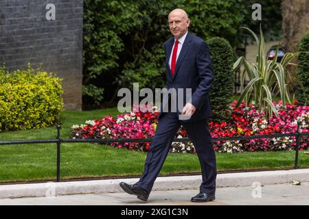 Downing Street, Londres, Royaume-Uni. 5 juillet 2024. John Healey MP, secrétaire d'État à la Défense, arrive à Downing Street alors que le premier ministre britannique Keir Starmer fait des nominations pour son cabinet travailliste. Crédit : Amanda Rose/Alamy Live News Banque D'Images