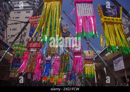 Tanabata Matsuri (Festival des étoiles), Hiratsuka, préfecture de Kanagawa, Japon Banque D'Images