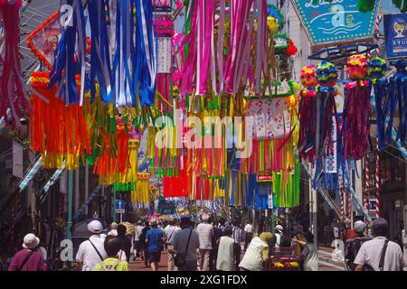 Tanabata Matsuri (Festival des étoiles), Hiratsuka, préfecture de Kanagawa, Japon Banque D'Images