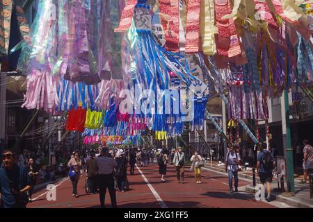 Tanabata Matsuri (Festival des étoiles), Hiratsuka, préfecture de Kanagawa, Japon Banque D'Images