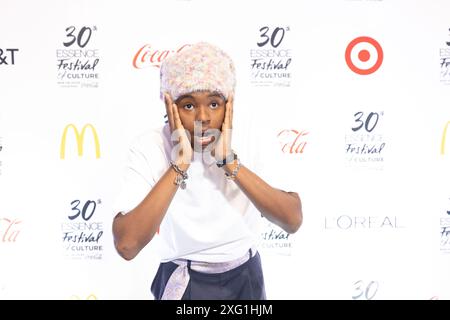 La Nouvelle-Orléans, États-Unis. 05 juillet 2024. L’artiste la Reezy dans la salle de presse du 30e ESSENCE Festival of culture™ présenté par Coca-Cola® au Ernest N. Morial Convention Center à la Nouvelle-Orléans, Louisiane, le 5 juillet 2024. (Photo de Jay Wiggins/Sipa USA) crédit : Sipa USA/Alamy Live News Banque D'Images