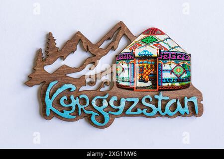 L'aimant souvenir du Kirghizistan Banque D'Images