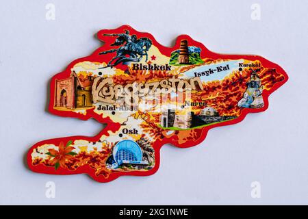 L'aimant souvenir du Kirghizistan Banque D'Images