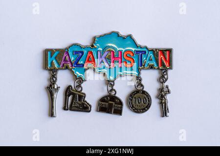 L'aimant souvenir du Kazakhstan Banque D'Images