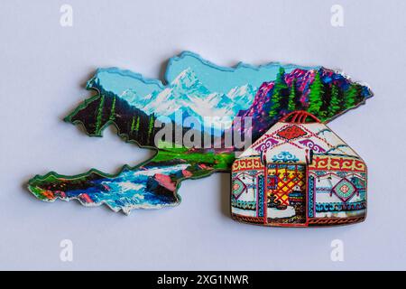 L'aimant souvenir du Kirghizistan Banque D'Images