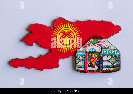 L'aimant souvenir du Kirghizistan Banque D'Images