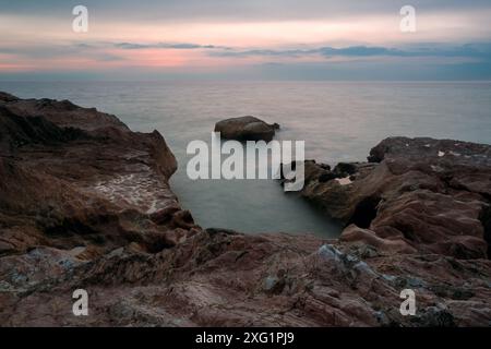 Coucher de soleil Gaddani Beach Balochistan Pakistan Banque D'Images