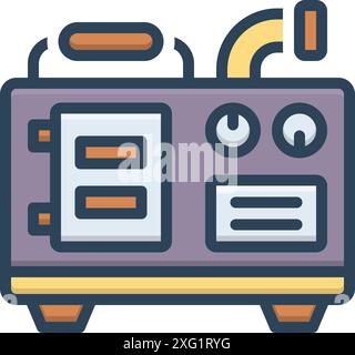 Icône pour les générateurs, électrique Illustration de Vecteur