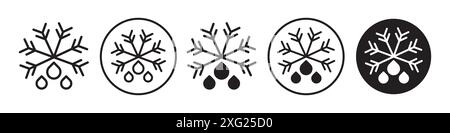 Collection d'ensembles de vecteurs d'icônes de dégivrage pour collection d'ensembles de vecteurs Web pour l'interface utilisateur de l'application Illustration de Vecteur