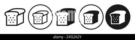 Collection d'ensembles de vecteurs d'icônes de pain pour collection d'ensembles de vecteurs Web pour l'interface utilisateur de l'application Illustration de Vecteur