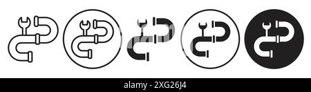 Collection d'ensembles de vecteurs d'icônes de réparation de tuyau pour collection d'ensembles de vecteurs Web pour l'interface utilisateur de l'application Illustration de Vecteur