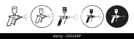 Collection d'ensembles de vecteurs d'icônes de pistolet de pulvérisation pour collection d'ensembles de vecteurs Web pour l'interface utilisateur de l'application Illustration de Vecteur