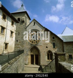 Real Colegiata de Santa Maria. L'église gothique (XIIIE siècle). Roncesvalles-Orreaga. Navarra. Espagne Banque D'Images