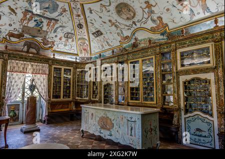 Trisulti Charterhouse est un monastère situé dans la municipalité de Collepardo, dans la province de Frosinone. Il est reconnu monument national Banque D'Images