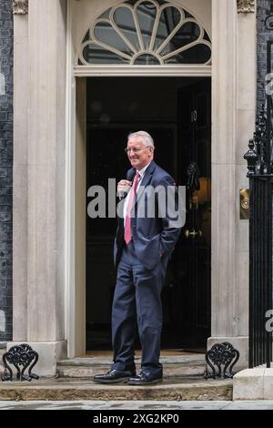 Londres, Royaume-Uni. 06 juillet 2024. Hilary Benn, secrétaire pour l'Irlande du Nord, député Leeds Central. Ministres du nouveau gouvernement du Parti travailliste Starmer à Downing Street pour leur première réunion du Cabinet depuis leur nomination hier. Crédit : Imageplotter/Alamy Live News Banque D'Images