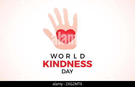 Journée mondiale de la gentillesse. Concept de soins de santé carte de voeux, affiche, ruban, bannière, modèle vectoriel. Illustration de Vecteur