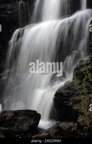 Rhaeadr Lliw Afon Lliw, près de Trawsfynydd. Banque D'Images