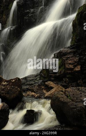 Rhaeadr Lliw Afon Lliw, près de Trawsfynydd. Banque D'Images