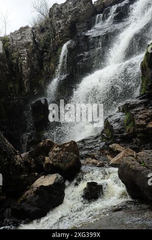 Rhaeadr Lliw Afon Lliw, près de Trawsfynydd. Banque D'Images