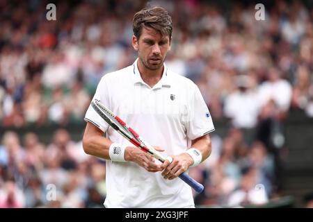 Londres, Royaume-Uni. 06 juillet 2024. 6 juillet 2024 ; All England Lawn Tennis and Croquet Club, Londres, Angleterre ; tournoi de tennis de Wimbledon, jour 6; Cameron Norrie (GBR) a perdu le premier set en action lors de son match de troisième tour contre Alexander Zverev (GER) crédit : action plus Sports images/Alamy Live News Banque D'Images