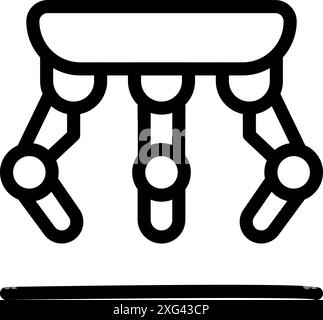 Robot manipulateur industriel ramassant un produit de la bande transporteuse Illustration de Vecteur
