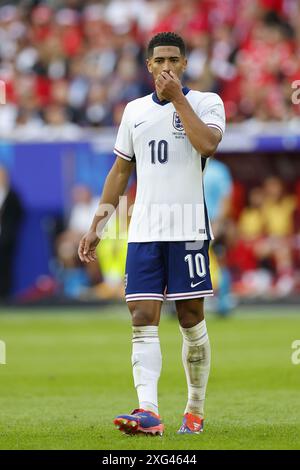 Dusseldorf, Allemagne. 06 juillet 2024. DUSSELDORF, Dusseldorf Arena, 06-07-2024, Championnat d'Europe de Football Euro2024, manche de 8 match no.48 entre l'Angleterre et la Suisse, joueur anglais Jude Bellingham crédit : Pro Shots/Alamy Live News Banque D'Images