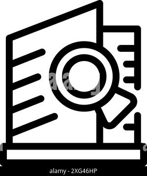 Loupe analysant les plans de construction, symbolisant l'analyse de projet de construction et une planification minutieuse Illustration de Vecteur