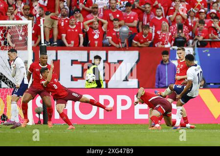 Dusseldorf, Allemagne. 06 juillet 2024. DUSSELDORF, Dusseldorf Arena, 06-07-2024, Championnat d'Europe de Football Euro2024, manche de 8 match no.48 entre l'Angleterre et la Suisse, joueur anglais Jude Bellingham crédit : Pro Shots/Alamy Live News Banque D'Images