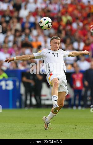 Stuttgart, Allemagne. 05 juillet 2024. Stuttgart, Allemagne, 5 juillet 2024 : Florian Wirtz (17 Allemagne) lors du match de football quart de finale de l'UEFA EURO 2024 entre l'Espagne et l'Allemagne à Stuttgart Arena, en Allemagne. (Sven Beyrich/SPP) crédit : photo de presse sportive SPP. /Alamy Live News Banque D'Images