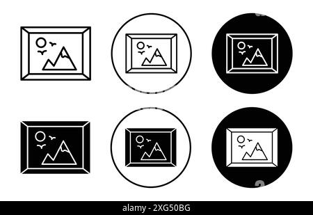 Collection de logo vectoriel d'icône de musée d'art pour l'interface utilisateur de l'application Web Illustration de Vecteur