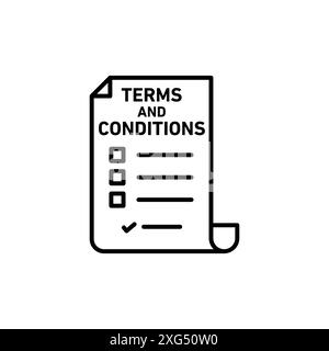 Ensemble de logos vectoriels termes et conditions du contrat pour l'interface utilisateur de l'application Web Illustration de Vecteur