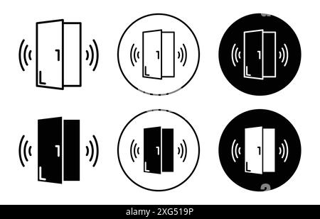 Collection de logo de vecteur d'icône d'alarme de capteur de porte pour l'interface utilisateur d'application Web Illustration de Vecteur