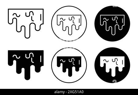 Collection de logo vectoriel d'icône slime goutte à goutte pour l'interface utilisateur de l'application Web Illustration de Vecteur