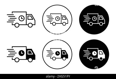 collection de logo vectoriel d'icône de camion de livraison rapide pour l'interface utilisateur de l'application web Illustration de Vecteur