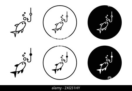 Collection de logo vectoriel d'icône de pêche pour l'interface utilisateur de l'application Web Illustration de Vecteur
