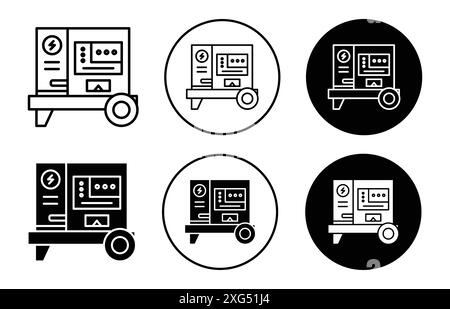 Collection d'ensemble de logo de vecteur d'icône de générateur électrique pour l'interface utilisateur d'application Web Illustration de Vecteur