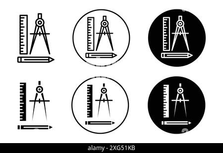 Collection de logos vectoriels d'icônes de géométrie pour l'interface utilisateur de l'application Web Illustration de Vecteur