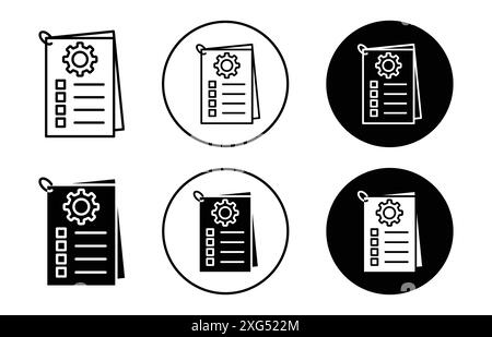 Collection de jeu de logos vectoriels d'icône de description de travail pour l'interface utilisateur de l'application Web Illustration de Vecteur