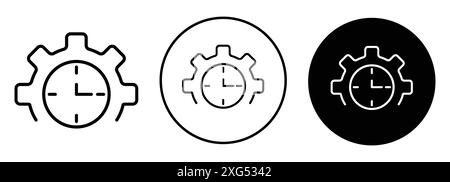 Collection de logos vectoriels d'icônes de gestion du temps pour l'interface utilisateur de l'application Web Illustration de Vecteur