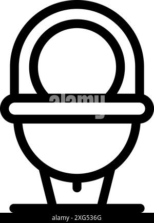 Icône d'une toilette bio, parfait pour un site web ou une application sur le camping Illustration de Vecteur