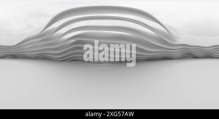 Texture de tissu blanc abstrait 360 panorama vr carte de l'environnement Banque D'Images
