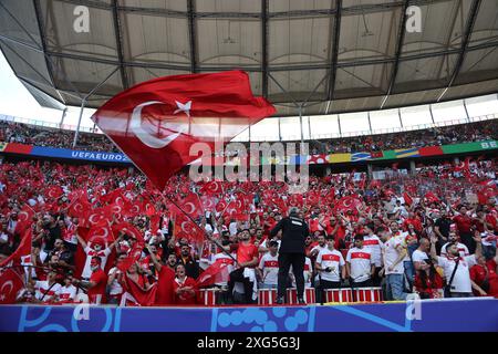 Berlin, Allemagne. 6 juillet 2024. Supporters (Turkiye) lors du match UEFA Euro Allemagne 2024 entre pays-Bas 2-1 Turquie à l'Olympiastadion le 06 juillet 2024 à Berlin, Allemagne. Crédit : Maurizio Borsari/AFLO/Alamy Live News Banque D'Images