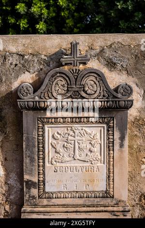 Cimetière d'Alaro, Majorque, Îles Baléares, Espagne Banque D'Images