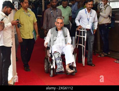 Mumbai, Inde. 06 juillet 2024. MUMBAI, INDE - 3 JUILLET : le chef du Congrès Amin Patel est arrivé à Vidhan Bhavan pendant la mousson de l'Assemblée du Maharashtra, le 3 juillet 2024 à Mumbai, en Inde. (Photo de Bhushan Koyande/Hindustan Times/Sipa USA ) crédit : Sipa USA/Alamy Live News Banque D'Images