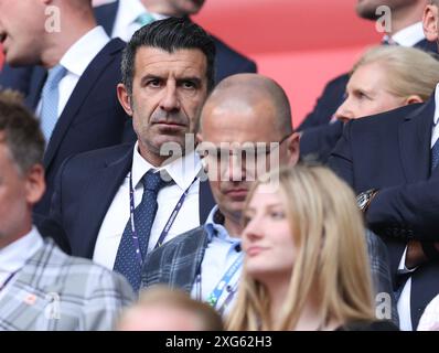 Dusseldorf, Allemagne. 6 juillet 2024. Luis Figo lors du quart de finale des Championnats d'Europe de l'UEFA à Dusseldorf Arena, Dusseldorf. Le crédit photo devrait se lire : Paul Terry/Sportimage crédit : Sportimage Ltd/Alamy Live News Banque D'Images