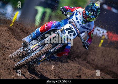 Championnat du monde de motocross-Round 12-MXGP de Lombok-7 Luglio 2024-Calvin Vlanderen-Team Yamaha Factory pendant MXGP de Lombok, course de Motocross en Indonésie, Indonésie, 07 juillet 2024 Banque D'Images