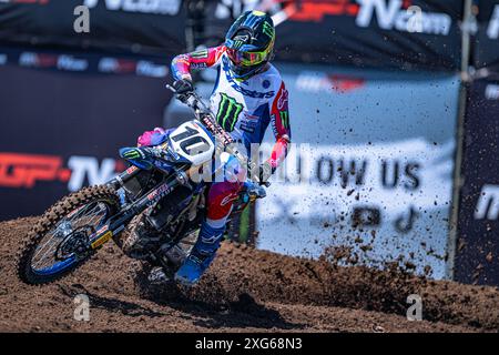 Championnat du monde de motocross-Round 12-MXGP de Lombok-7 Luglio 2024-Calvin Vlanderen-Team Yamaha Factory pendant MXGP de Lombok, course de Motocross en Indonésie, Indonésie, 07 juillet 2024 Banque D'Images