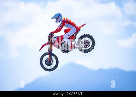 Championnat du monde de motocross-Round 12-MXGP de Lombok-7 Luglio 2024-MXGP Class-Ferruccio Zanchi-Team HRC lors du MXGP de Lombok, course de Motocross en Indonésie, Indonésie, 07 juillet 2024 Banque D'Images