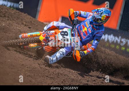 Championnat du monde de motocross-Round 12-MXGP of Lombok-7 Luglio 2024-MXGP Class-Jeffrey Herlings-Team KTM Factory pendant MXGP of Lombok, course de Motocross en Indonésie, Indonésie, 07 juillet 2024 Banque D'Images